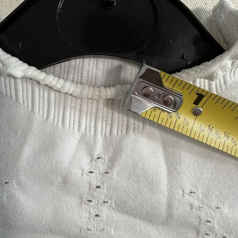 Free People Movement Good Karma Hi-Neck Layer Top White Size Small